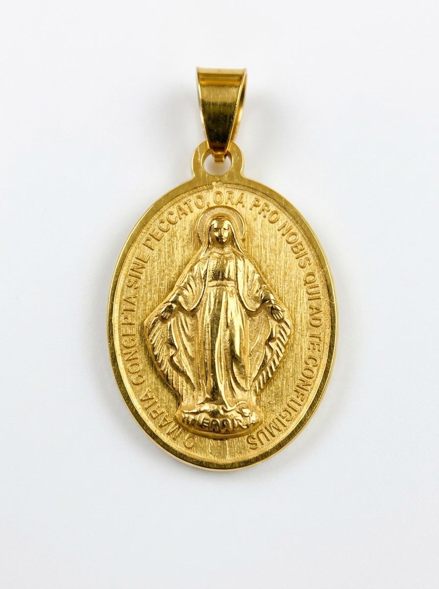 Collar Medalla Milagrosa – Acero Inoxidable | Réplica Fiel de la Medalla de París 1832 - Image 5