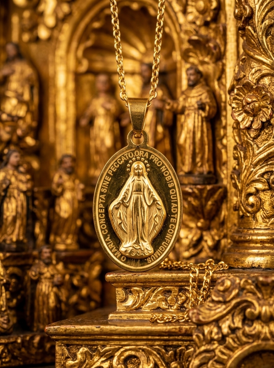 Collar Medalla Milagrosa – Acero Inoxidable | Réplica Fiel de la Medalla de París 1832 - Image 8