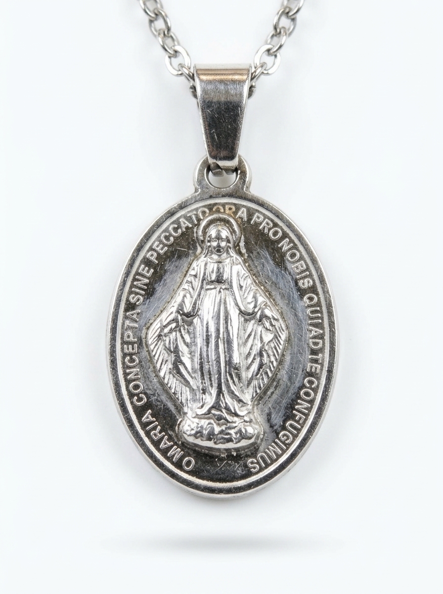 Collar Medalla Milagrosa – Acero Inoxidable | Réplica Fiel de la Medalla de París 1832 - Image 7