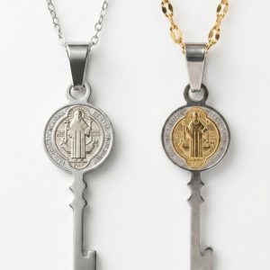 Collar Llave de San Benito – Acero Inoxidable | Protección y Apertura de Caminos